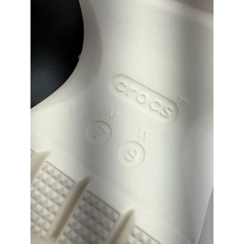 Crocs Stomp Slide Womens Size 9 White Platform Slip On Sandals‎ Shoes 209346-0VV